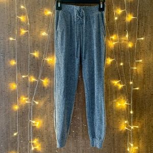 Grey tie up sweatpants